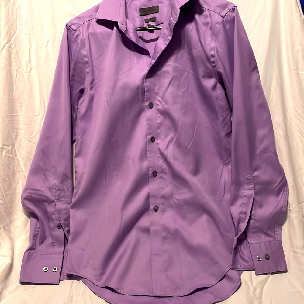 Purple Calvin Klein long sleeve button up